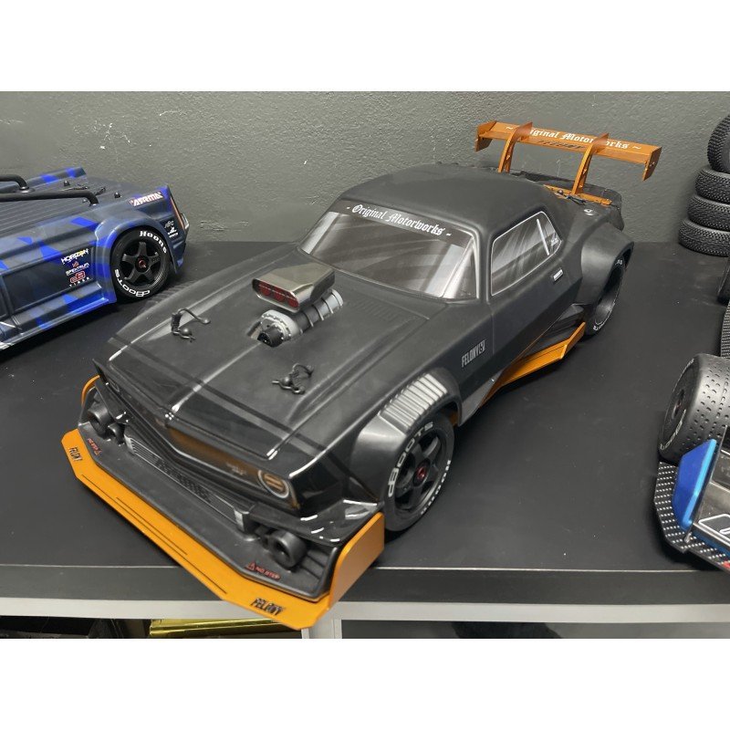 ARRMA Felony ORANGE Rear Wing, Front Spliter and Side Skirt Aluminum DTM Edition