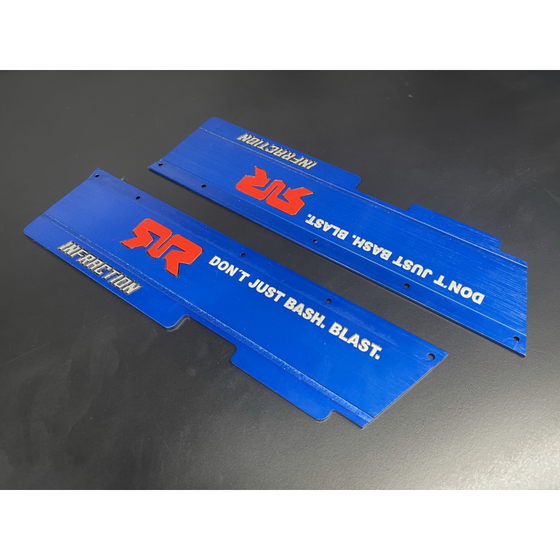 Side Skirt With Body Lock Aluminum V2.0 BLUE Edition for ARRMA Infraction 1/7