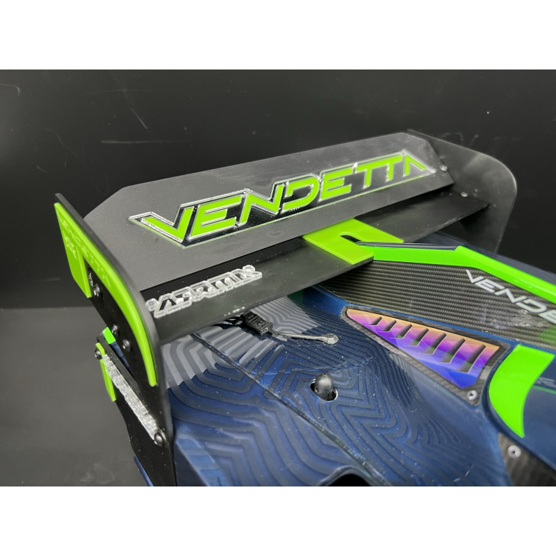 ARRMA Vendetta Aluminum Adjustable Rear Wing BLACK Edition