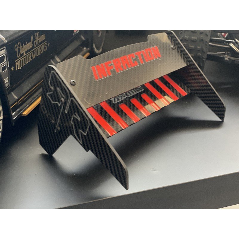 Rear Wing Adjustable CARBON edition for ARRMA Infraction 1/7