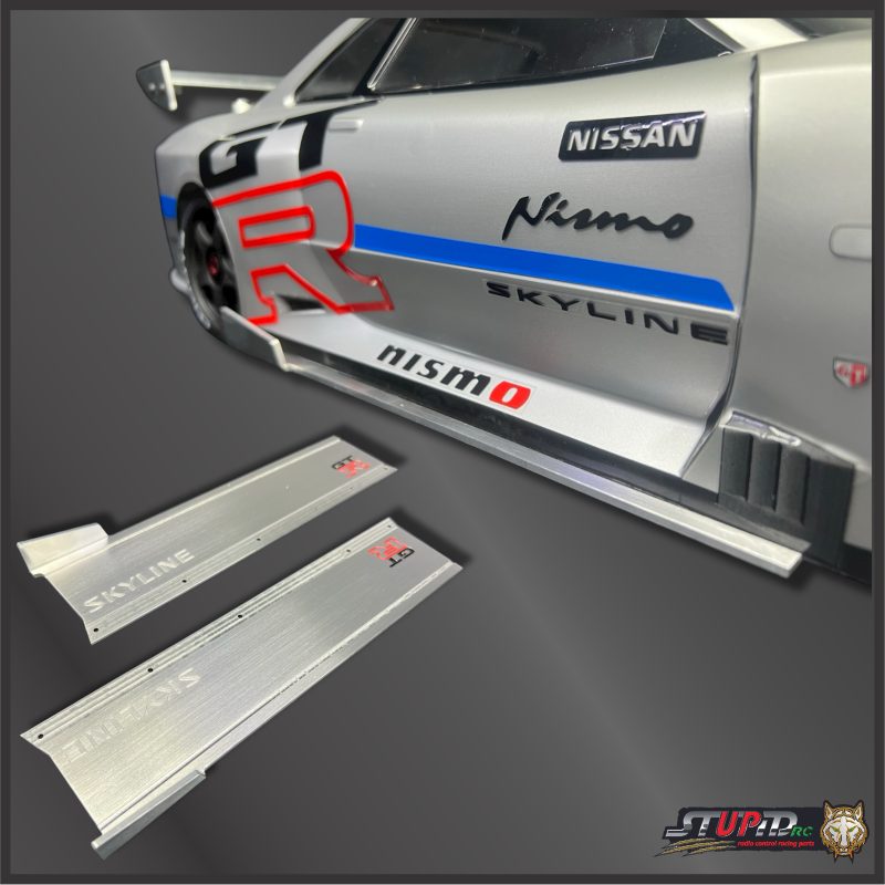 Protoform Skyline GTR 1/7 Compatible Aluminum Side Skirts fits ARRMA Felony / Infraction