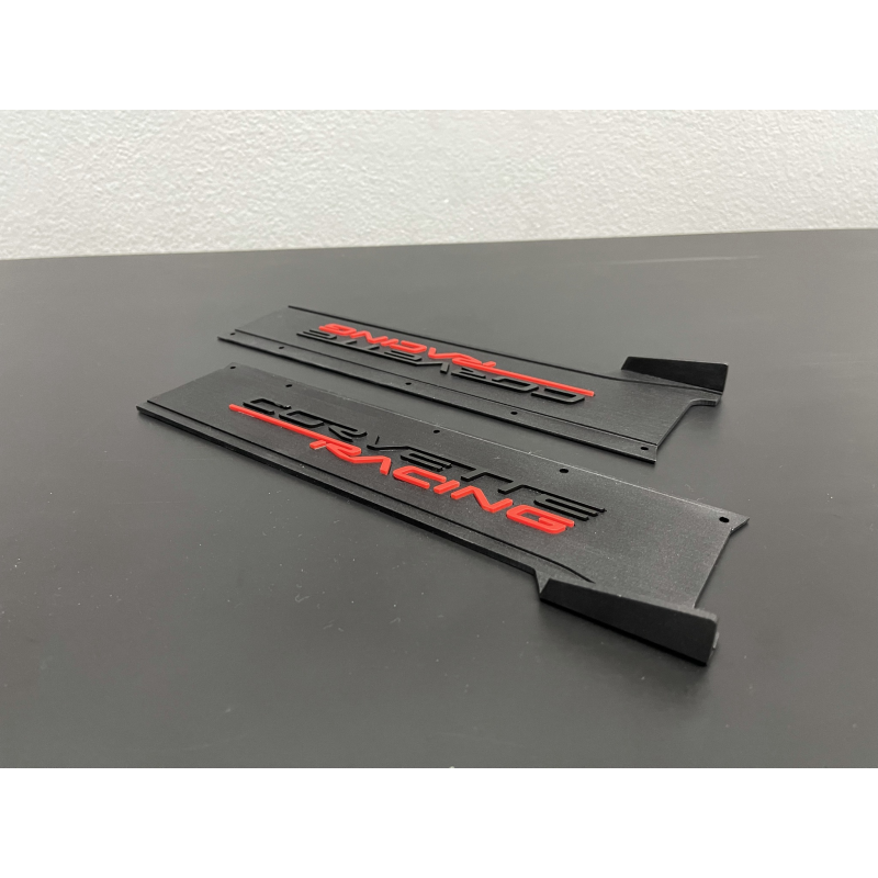 Protoform Corvette C8 1/7 Aluminum Side Skirts with Body Lock fits Felony / Infraction