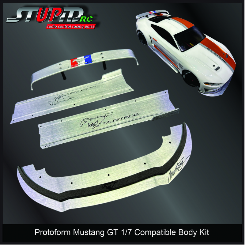 Kit Aluminum for Protoform Mustang GT 1/7 Body fits Arrma Felony/Infraction