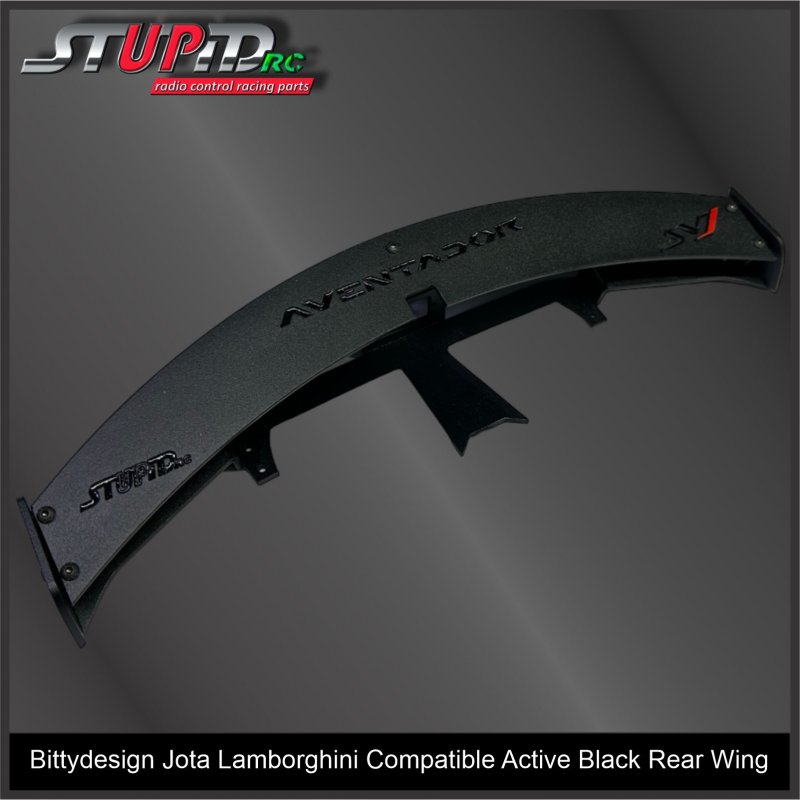ACTIVE Rear Wing Aluminum BLACK for Lamborghini Jota Bittydesign Body