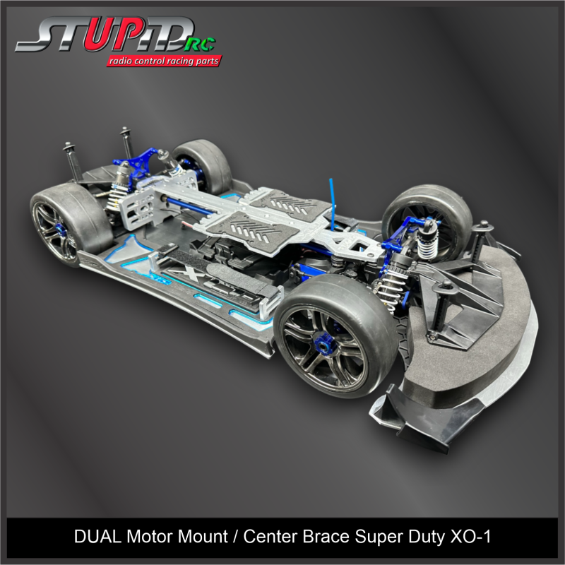 Support Moteur Double Pour Traxxas XO-1, Renforcement Central SUPER DUTY, En Argent, Modèle STP1019