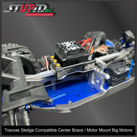 Traxxas Sledge Compatible Center Brace / Motor Mount for Big Motors