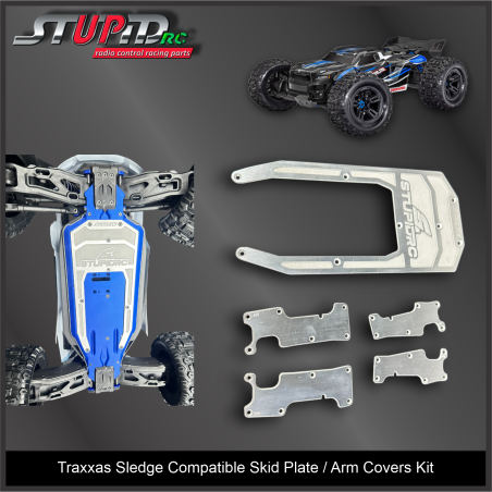 Traxxas Sledge Compatible Aluminum Skid Plate / Arm Covers