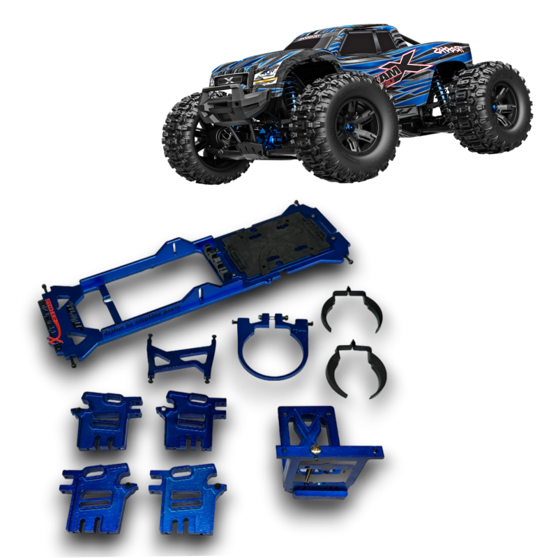 Traxxas X-Maxx Compatible Extreme Series Motor Mount/Brace BLUE Edition