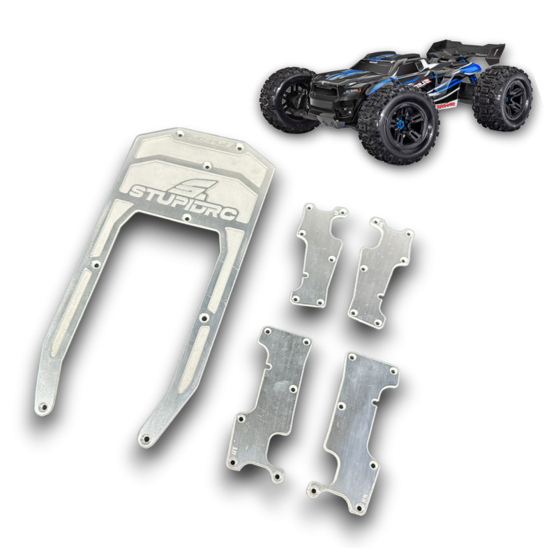 Traxxas Sledge Compatible Aluminum Skid Plate / Arm Covers