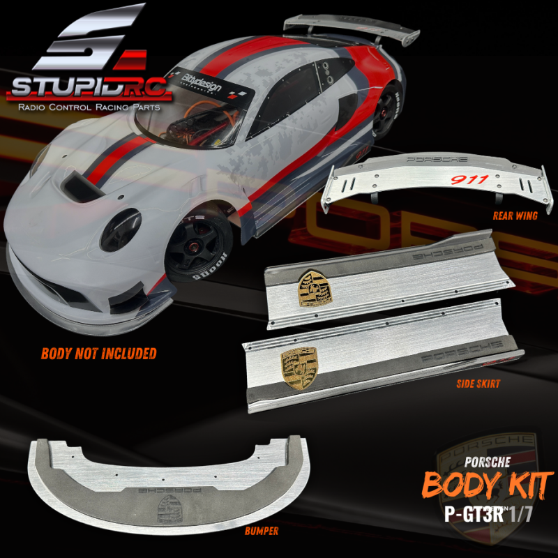 Bittydesign P-GT3R Porsche compatible Body Kit Aluminum StupidRC