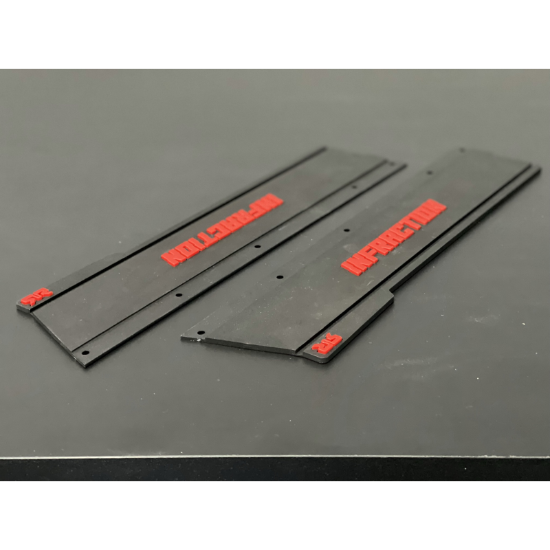 Side Skirt With Body Lock /Acrylic Insert V3 BLACK Edition for ARRMA Infraction 1/7